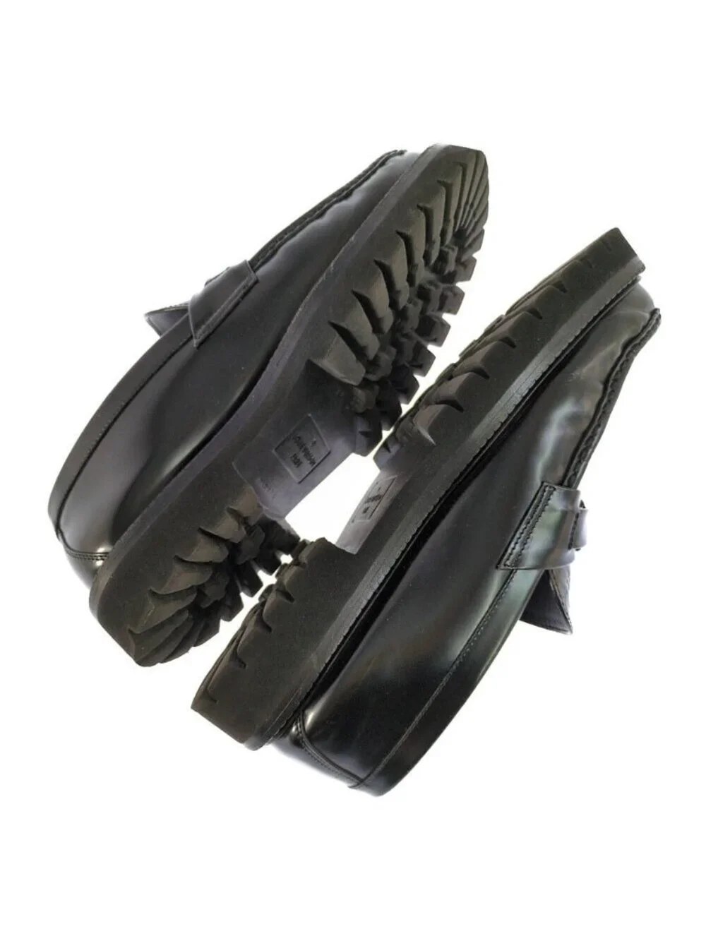 Louis Vuitton Monogram Measure Line Loafers Shoes 7 Black